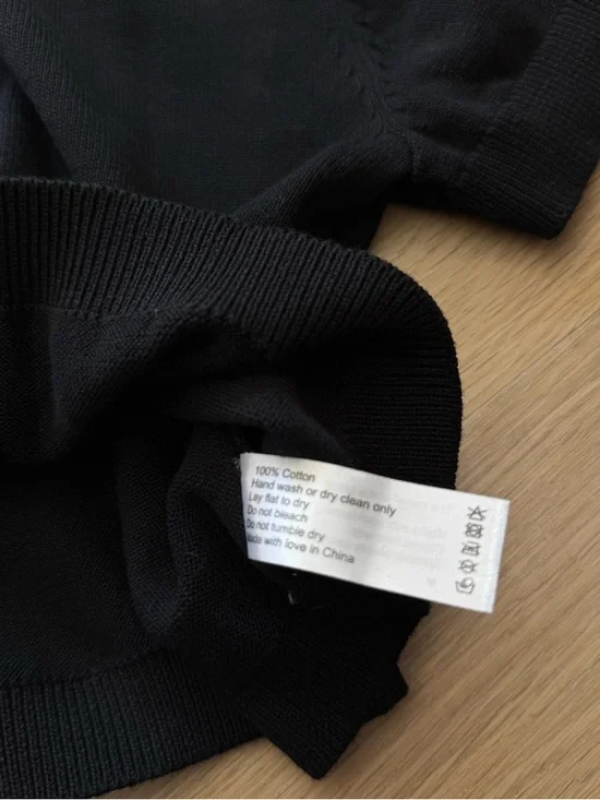 NWT Little Yarn Betty Mini Crop in Black Cotton - Xs/S - Picture 7 of 7